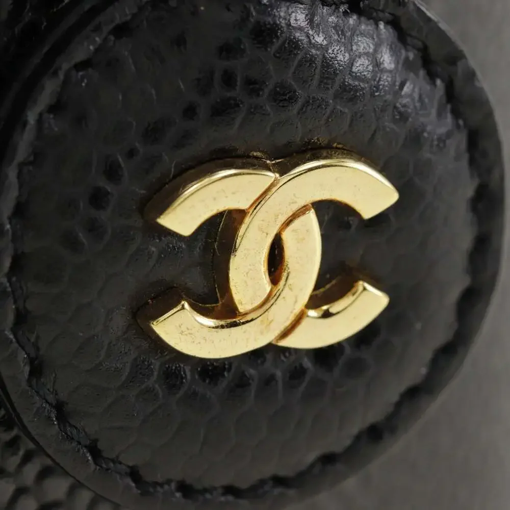 CHANEL Black Caviar Leather Bag